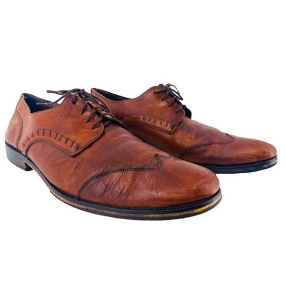 Bed Stu Mens Brown Leather Handmade Oxfords
